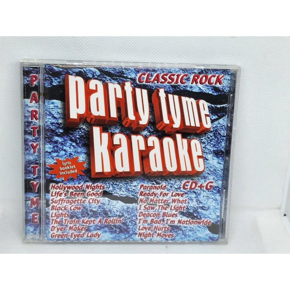 Party Tyme Karaoke Classic Rock Sybersound Records 200 Music CD No Scratches